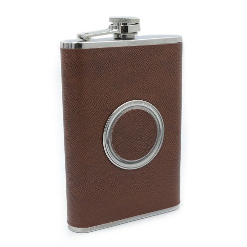 brown-hidden-shot-glass-8oz-hip-flask-1