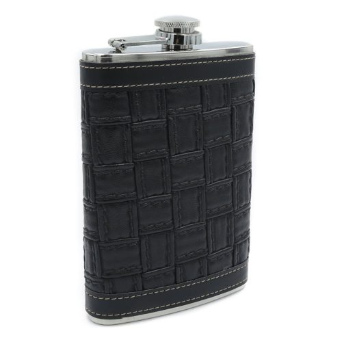 alligator-texture-black-9oz-hip-flask-1