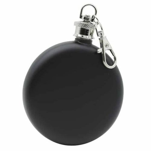 round-black-3oz-hip-flask-w/-keychain-1